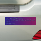 Ieder woord van God is pure bumper sticker (Op auto)