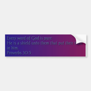 Ieder woord van God is pure bumper sticker