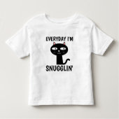 IEDERE DAG BEN IK SNUGGLIN' Funny Cat Toddler t-sh Kinder Shirts (Voorkant)