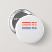 Iedere gendergelijkheid Sociale rechtvaardigheid Ronde Button 5,7 Cm (Voorkant /achterkant)