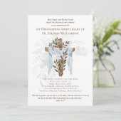 IEDERE Jubileum Uitnodiging Rustisch hout (Staand voorkant)