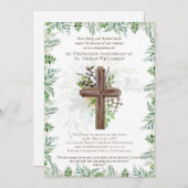 IEDERE Jubileum Uitnodiging Rustisch hout (Voorkant / Achterkant)