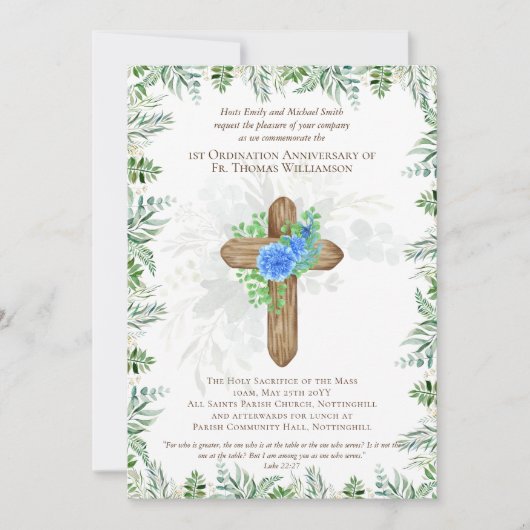 IEDERE Jubileum Uitnodiging Rustisch hout (Voorkant)