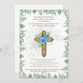 IEDERE Jubileum Uitnodiging Rustisch hout (Voorkant / Achterkant)