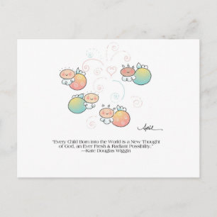 IEDERE KINDERBORN-Briefkaart tegen April McCallum Briefkaart