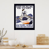 IEDERE MEISJES VOOR VICTORY 1918 POSTER (Keuken)