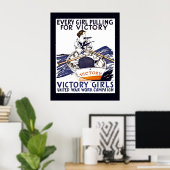 IEDERE MEISJES VOOR VICTORY 1918 POSTER (Thuiskantoor)