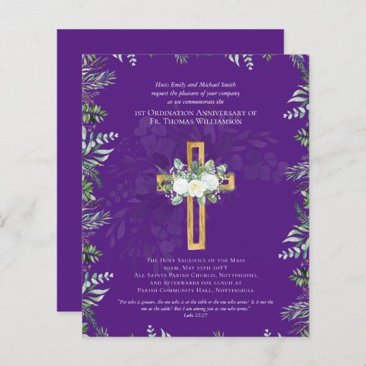 IEDERE OPDRACHT Jubileum Paars (Voorkant / Achterkant)