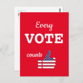 Iedere stem telt de stemmen van de Amerikaanse kie Briefkaart (Voorkant / Achterkant)