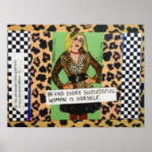 IEDERE SUCCESVOLLE VROUW WORDT HIERDOOR ACHTER pos Poster (Voorkant)