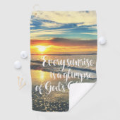 Iedere zonsopgang Gods glory Quote Golfhanddoek (Insitu)