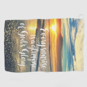 Iedere zonsopgang Gods glory Quote Golfhanddoek (Horizontaal)