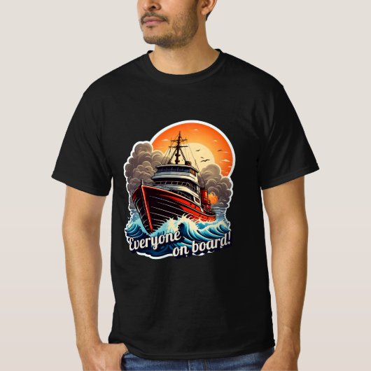 Iedereen aan boord! t-shirt (Voorkant)