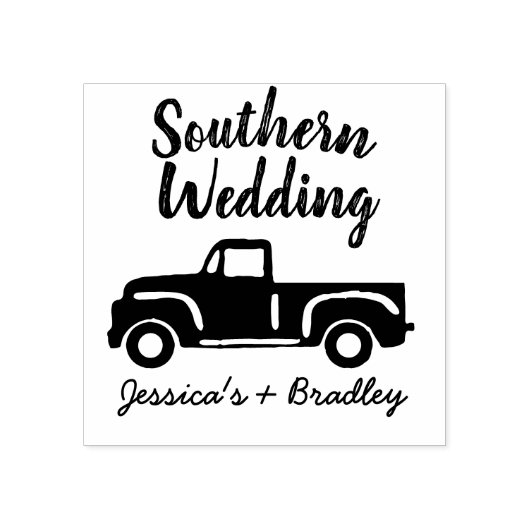 Iedereen Aangepaste Naam Boerderij Bruiloft Rubber Rubberstempel (Afrduk)