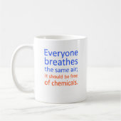 Iedereen ademt dezelfde lucht; koffiemok (Links)