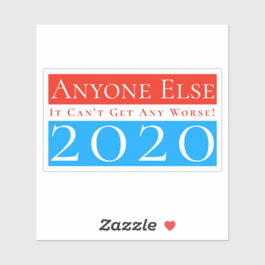Iedereen anders in 2020: Het kan niet erger worden Sticker (Vel)