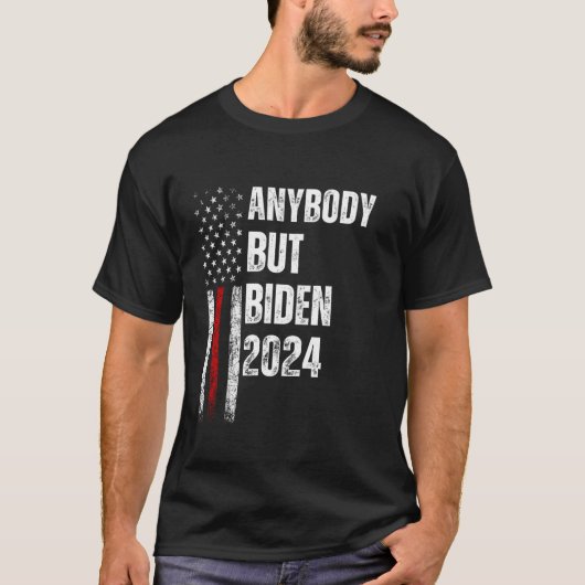 Iedereen behalve Biden Funny Election 2024 Amer T-shirt (Voorkant)