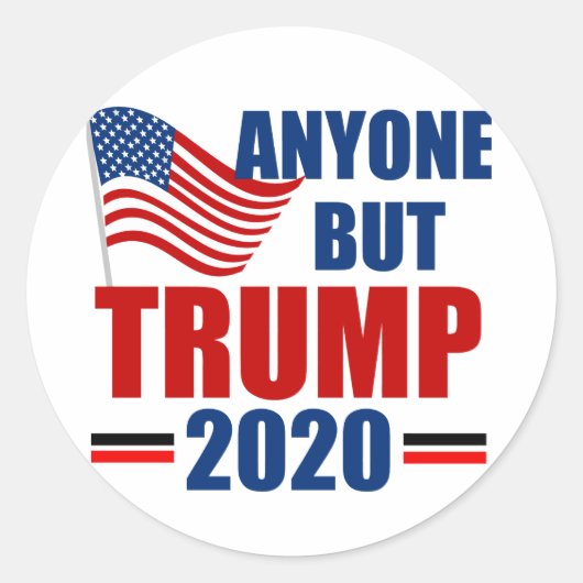 Iedereen behalve Donald Trump 2020 Ronde Sticker (Voorkant)