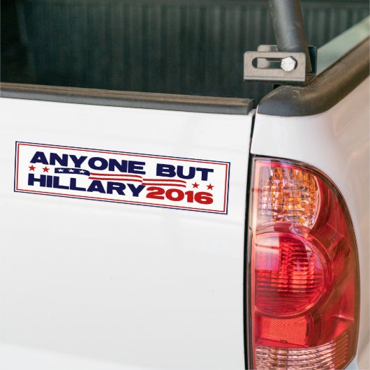 Iedereen behalve Hillary 2016 Bumpersticker (Op Truck)