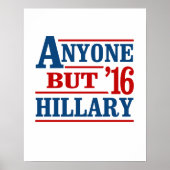 Iedereen behalve Hillary - Anti-Hillary - Poster (Voorkant)