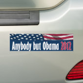 Iedereen behalve Obama 2012 Bumpersticker (Op auto)