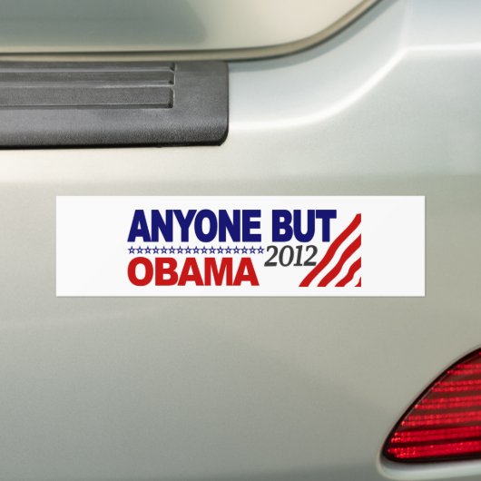 Iedereen behalve Obama 2012 Bumpersticker (Op auto)