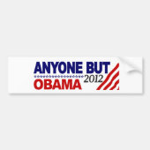 Iedereen behalve Obama 2012 Bumpersticker (Voorkant)