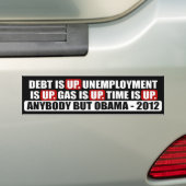Iedereen behalve Obama - 2012 Bumpersticker (Op auto)