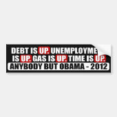 Iedereen behalve Obama - 2012 Bumpersticker (Voorkant)