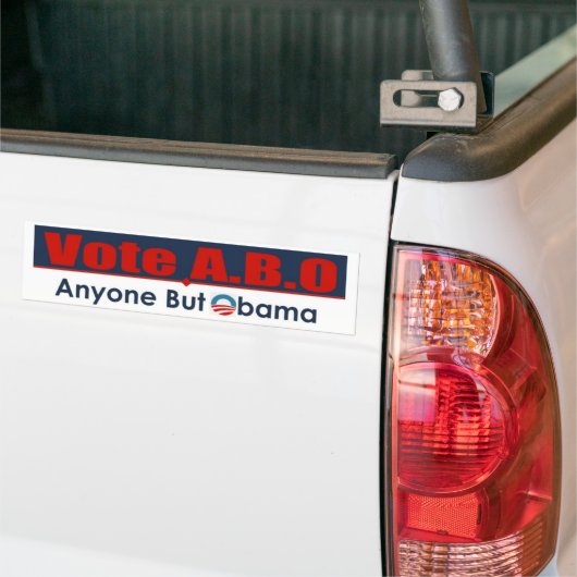 Iedereen behalve Obama Bumpersticker (Op Truck)