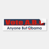 Iedereen behalve Obama Bumpersticker (Voorkant)