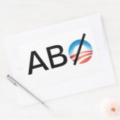 Iedereen behalve Obama Rechthoekige Sticker (Envelop)