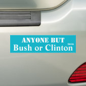Iedereen behalve Struik of Clinton - Bumpersticker (Op auto)