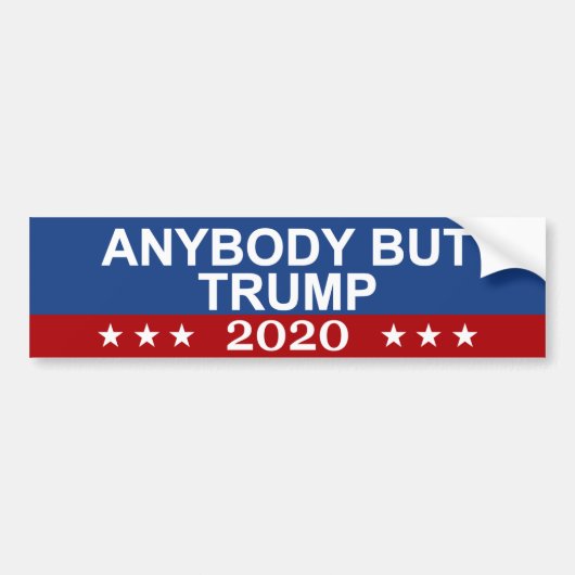 Iedereen behalve Trump 2020 Bumpersticker (Voorkant)