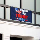 Iedereen behalve Trump 2024 grappig politiek blauw Spandoek (Buitenkant Gebouw)
