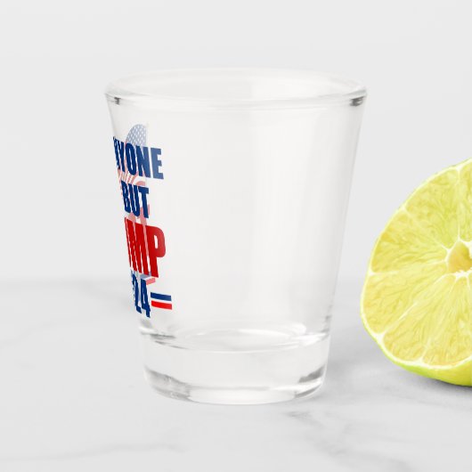 Iedereen behalve Trump 2024 grappig politiek Shot Glas (Rechts)