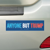 Iedereen behalve Trump Bumpersticker (Op auto)