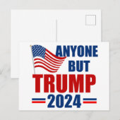 Iedereen behalve Trump Grappig 2024 verkiezingen Briefkaart (Voorkant / Achterkant)