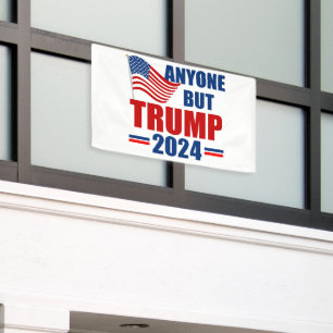 Iedereen behalve Trump Grappig 2024 verkiezingen Spandoek