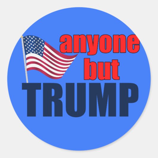 Iedereen behalve Trump Ronde Sticker (Voorkant)