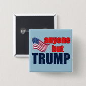 Iedereen behalve Trump Vierkante Button 5,1 Cm (Voorkant /achterkant)