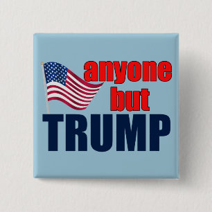 Iedereen behalve Trump Vierkante Button 5,1 Cm