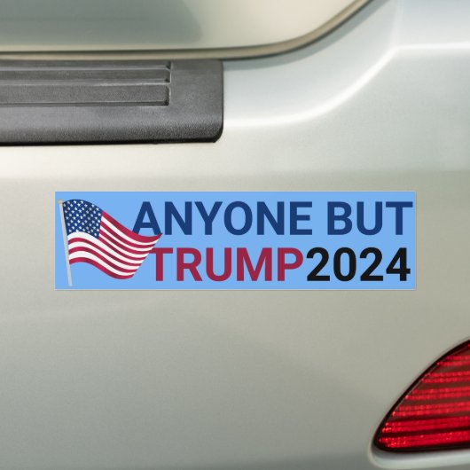 Iedereen behalve Trump voor President 2024 Bumpersticker (Op auto)