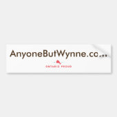 Iedereen behalve Wynne Bumpersticker (Voorkant)
