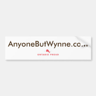Iedereen behalve Wynne Bumpersticker