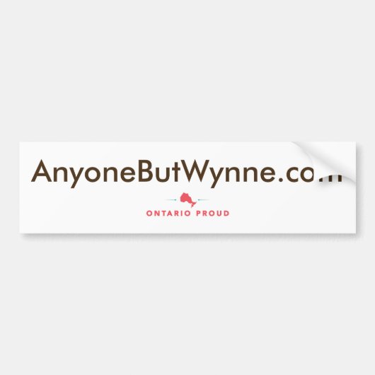 Iedereen behalve Wynne Bumpersticker (Voorkant)