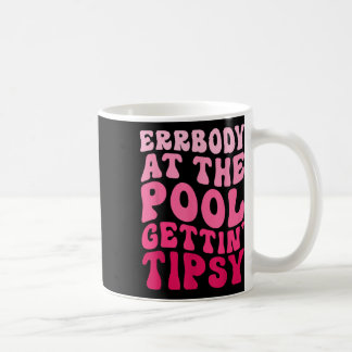 Iedereen bij het zwembad wordt tipsy retro groovy  koffiemok