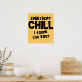 Iedereen Chill Beer Poster $24,95 (Keuken)
