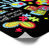 Iedereen communiceert anders Autism Sped Onderwijs Poster (Hoek)