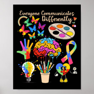 Iedereen communiceert anders Autisme Maand ACC Poster